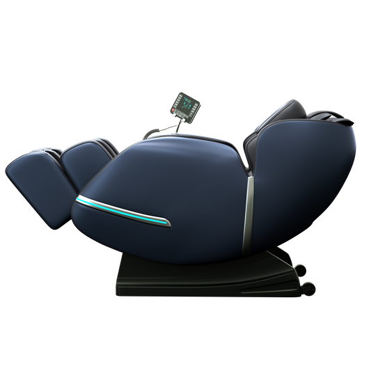 Nieuw | MOLINI Luxe Full Body Elektrische Massagestoel | Zero Gravity | model Deluxe | zwart/blauw