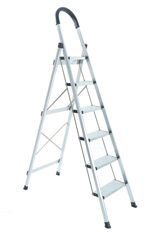 MARK TOOLS Huishoudtrap Keukentrap - 6 Treden - Max werkhoogte: 3.20 meter - Anti-Slip