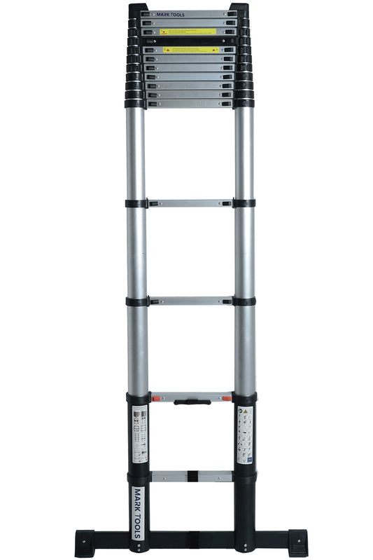 Telescoopladder - 4,40 meter - met Stabilisatie Balk - MARK TOOLS PRO - met GRATIS tas