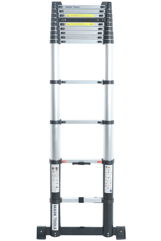 Telescoopladder - 3,80 meter - met Stabilisatie Balk - MARK TOOLS PRO - met GRATIS tas